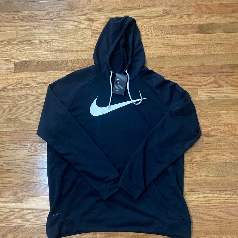 NWT Nike Men's Training DRY Dri-Fit Swoosh pullover Hoodie Sz XL 885818-010